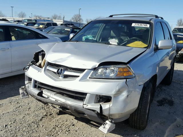 2HNYD18805H550495 - 2005 ACURA MDX TOURIN SILVER photo 2