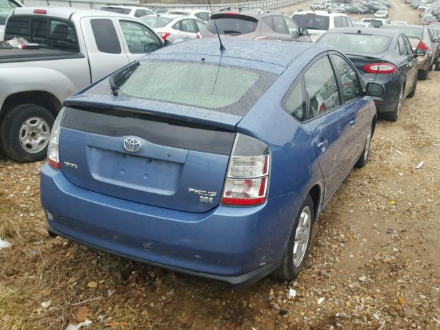 JTDKB20U240107753 - 2004 TOYOTA PRIUS BLUE photo 4