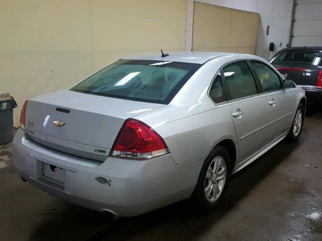 2G1WA5E3XC1120154 - 2012 CHEVROLET IMPALA LS SILVER photo 4