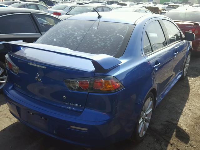 JA32U8FW6BU011716 - 2011 MITSUBISHI LANCER GTS BLUE photo 4