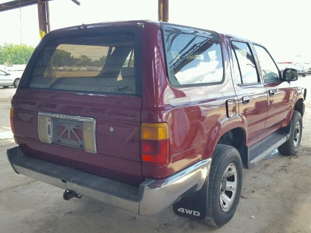 JT3VN39W4M8014317 - 1991 TOYOTA 4RUNNER VN RED photo 4