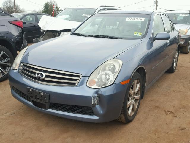 JNKCV51F56M606294 - 2006 INFINITI G35 BLUE photo 2