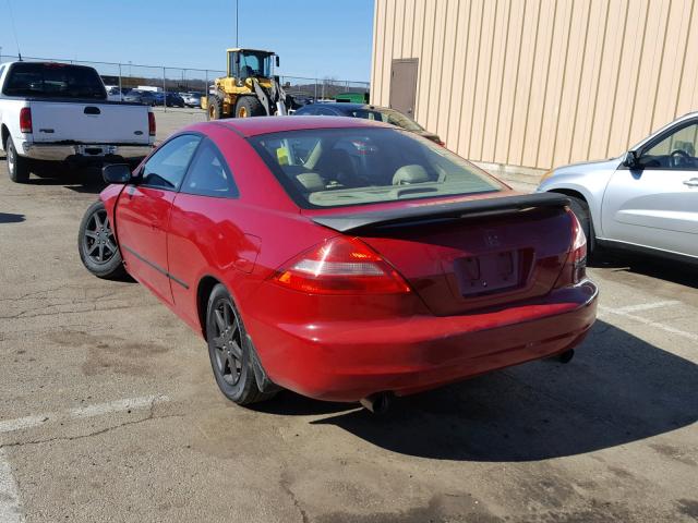 1HGCM82753A034025 - 2003 HONDA ACCORD EX RED photo 3