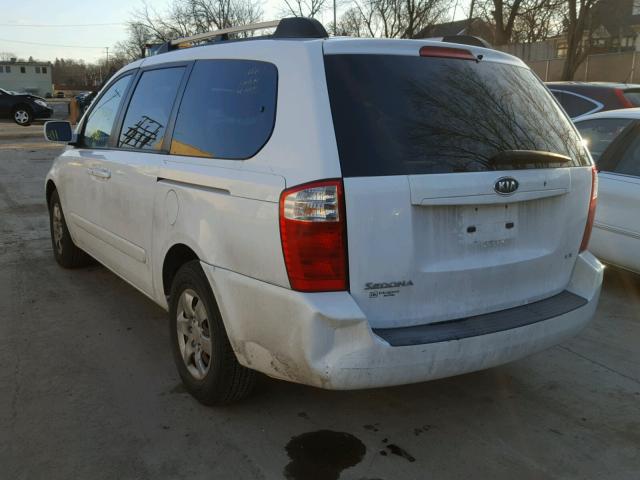 KNDMB233X76168278 - 2007 KIA SEDONA EX WHITE photo 3