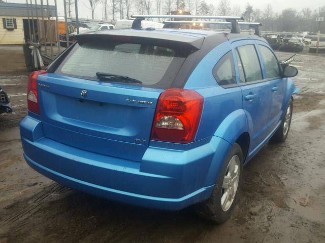 1B3HB48C69D103417 - 2009 DODGE CALIBER SX BLUE photo 4