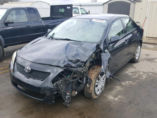 1NXBU4EE5AZ207465 - 2010 TOYOTA COROLLA BA BLACK photo 2