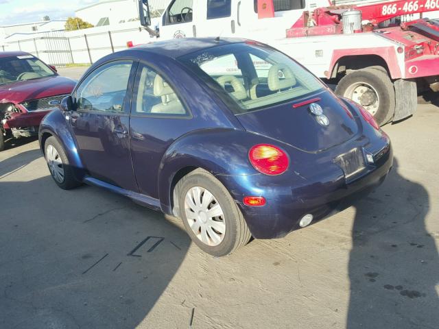 3VWCK21C02M411519 - 2002 VOLKSWAGEN NEW BEETLE BLUE photo 3