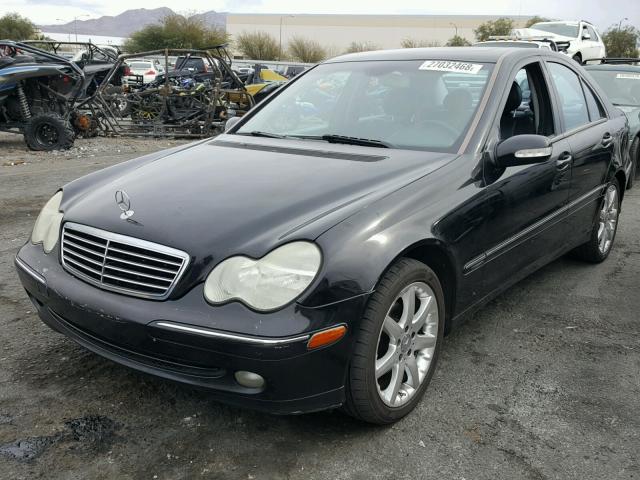 WDBRF40J24A556699 - 2004 MERCEDES-BENZ C 230K SPO BLACK photo 2