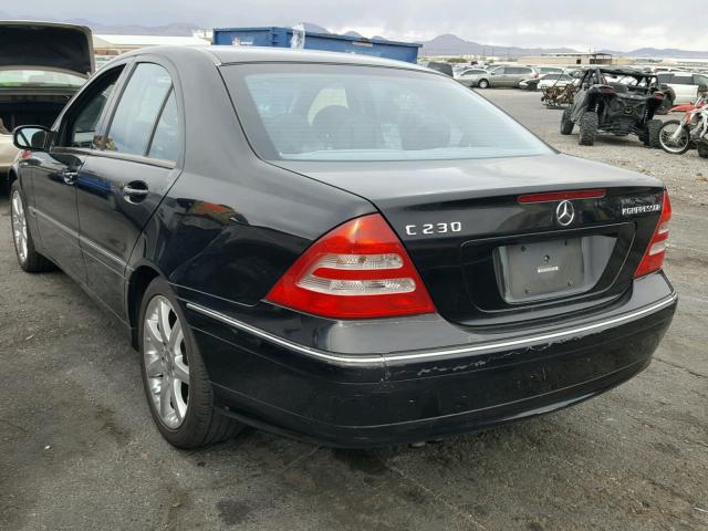 WDBRF40J24A556699 - 2004 MERCEDES-BENZ C 230K SPO BLACK photo 3