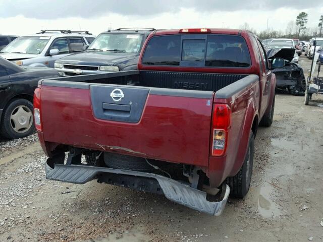 1N6BD06T57C457357 - 2007 NISSAN FRONTIER K RED photo 4