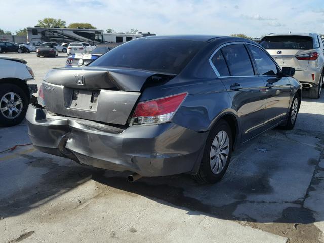 1HGCP2F3XAA172653 - 2010 HONDA ACCORD LX GRAY photo 4