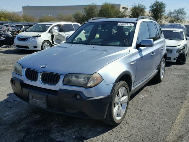 WBXPA73404WC35204 - 2004 BMW X3 2.5I TURQUOISE photo 2