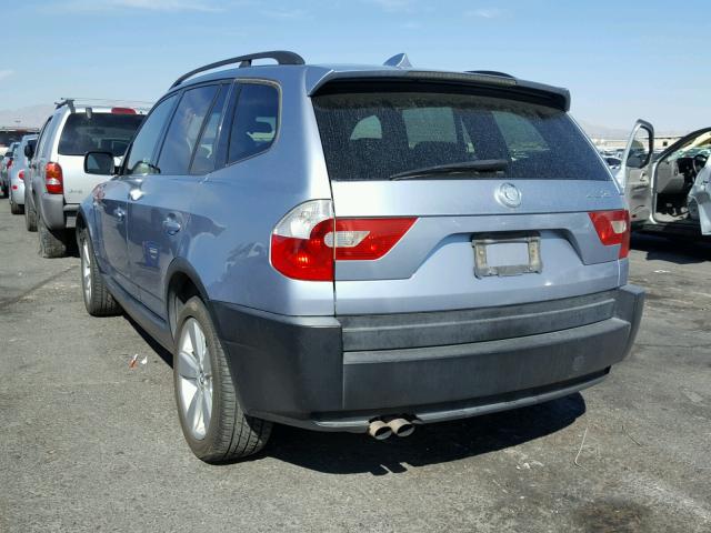 WBXPA73404WC35204 - 2004 BMW X3 2.5I TURQUOISE photo 3