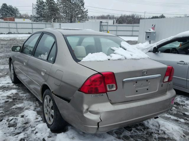 2HGES26723H584922 - 2003 HONDA CIVIC EX ოქროსფერი ფოტო 3