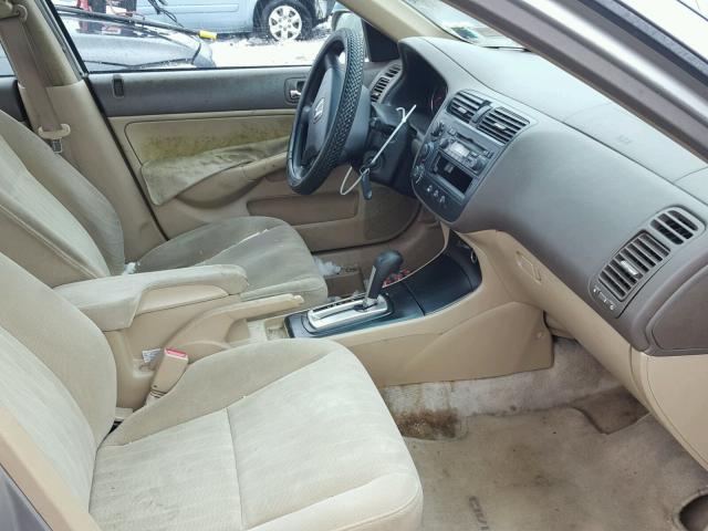 2HGES26723H584922 - 2003 HONDA CIVIC EX ოქროსფერი ფოტო 5