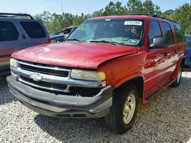 3GNEC16T01G172456 - 2001 CHEVROLET SUBURBAN C RED photo 2