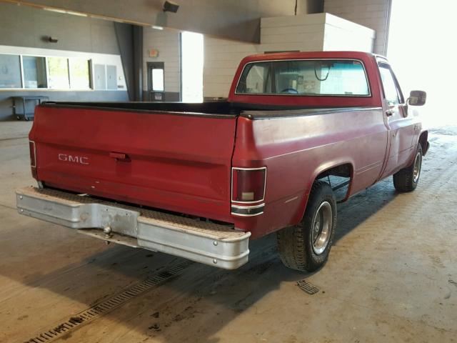 1GTDC14H5FF730698 - 1985 GMC C1500 RED photo 4