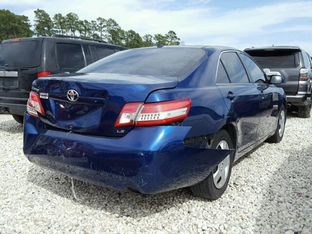 4T4BF3EK6AR032854 - 2010 TOYOTA CAMRY BASE BLUE photo 4