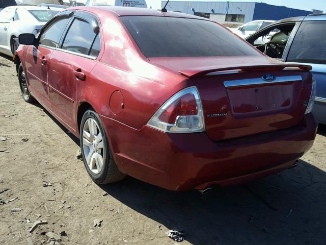 3FAHP02177R158954 - 2007 FORD FUSION SEL BURGUNDY photo 3