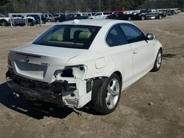 WBAUP9C56BVL90520 - 2011 BMW 128 I WHITE photo 4