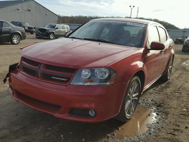 1C3CDZCB9DN634116 - 2013 DODGE AVENGER SX RED photo 2