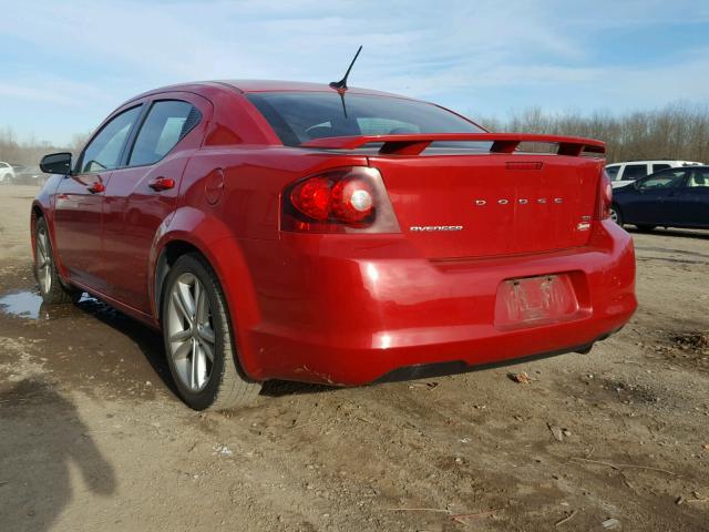 1C3CDZCB9DN634116 - 2013 DODGE AVENGER SX RED photo 3