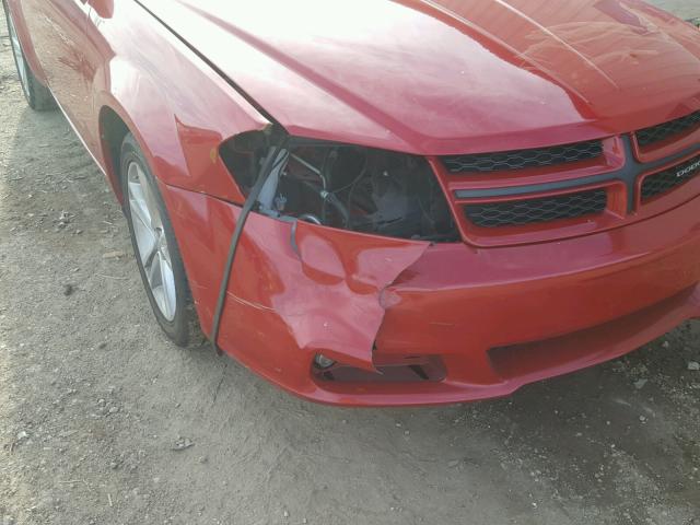 1C3CDZCB9DN634116 - 2013 DODGE AVENGER SX RED photo 9