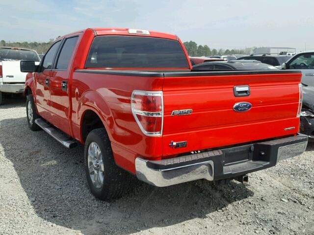 1FTFW1CF7EKF18438 - 2014 FORD F150 SUPER RED photo 3