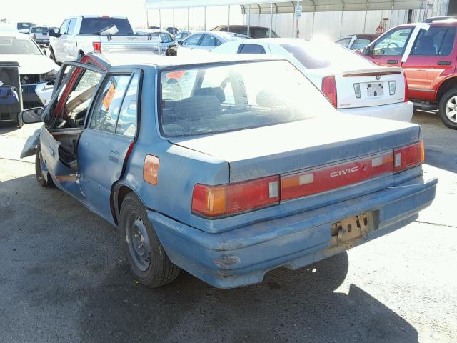 JHMED3646MS017769 - 1991 HONDA CIVIC DX BLUE photo 3