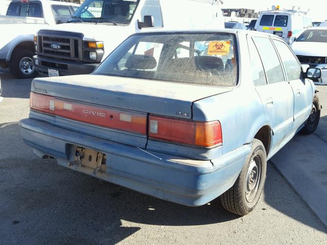 JHMED3646MS017769 - 1991 HONDA CIVIC DX BLUE photo 4