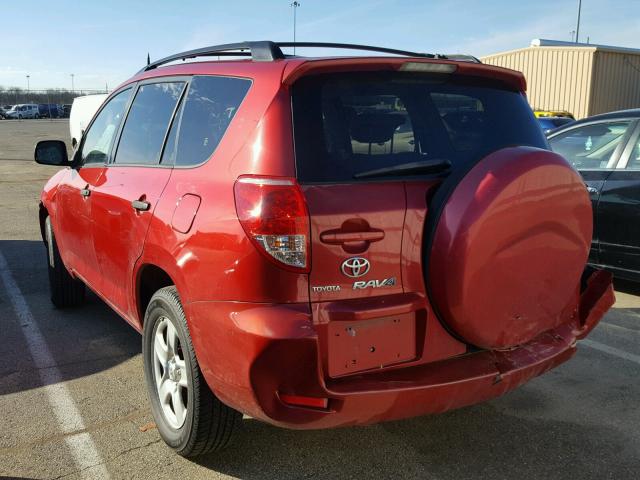 JTMZD33V375044155 - 2007 TOYOTA RAV4 RED photo 3