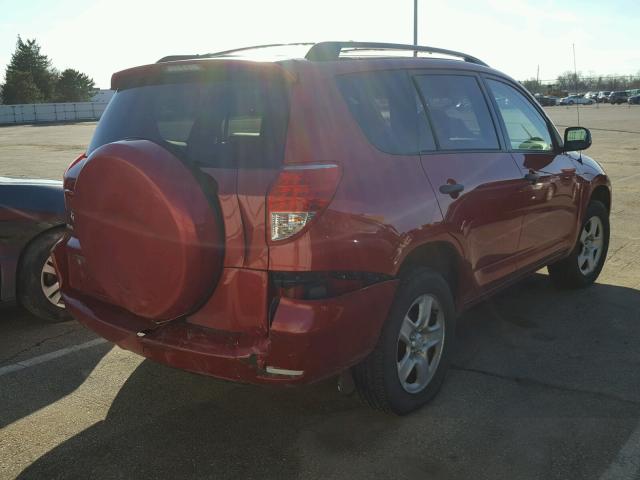 JTMZD33V375044155 - 2007 TOYOTA RAV4 RED photo 4