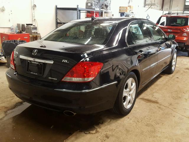 JH4KB16575C015580 - 2005 ACURA RL BLACK photo 4