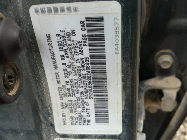 5Y2SL65826Z458435 - 2006 PONTIAC VIBE BLUE photo 10