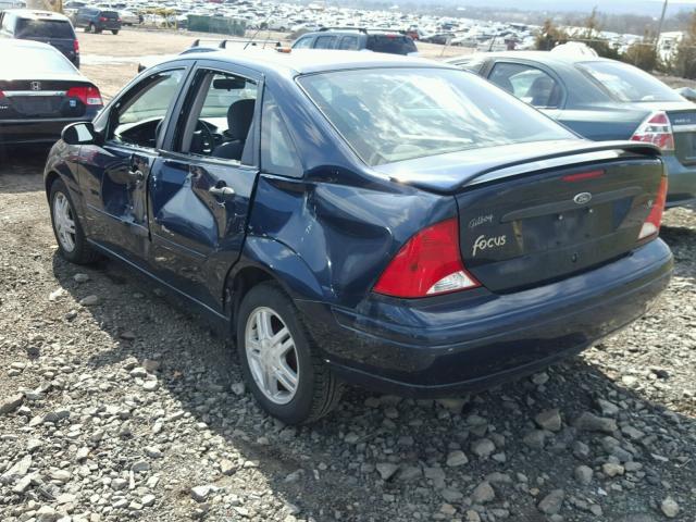 1FAFP34311W221137 - 2001 FORD FOCUS SE BLUE photo 3