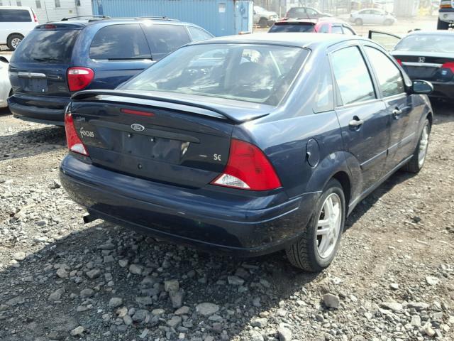 1FAFP34311W221137 - 2001 FORD FOCUS SE BLUE photo 4