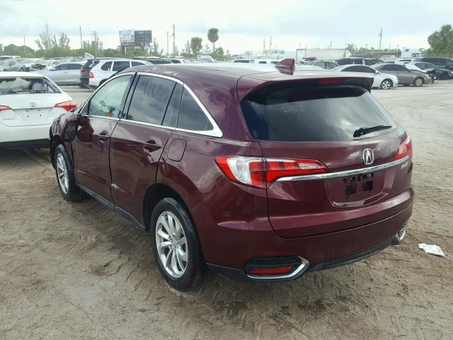 5J8TB3H39GL019115 - 2016 ACURA RDX BASE RED photo 3