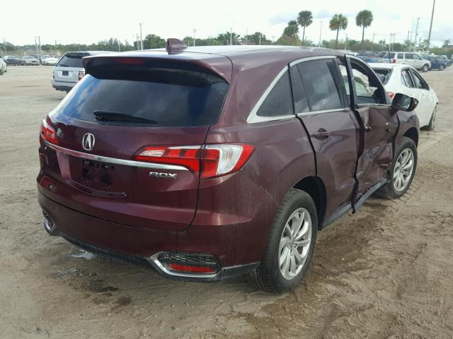 5J8TB3H39GL019115 - 2016 ACURA RDX BASE RED photo 4