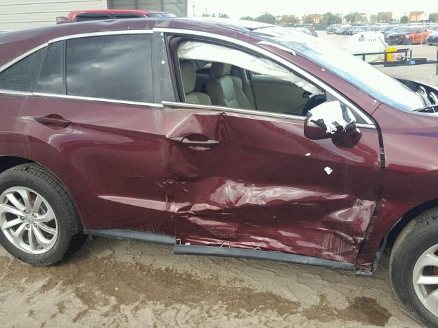 5J8TB3H39GL019115 - 2016 ACURA RDX BASE RED photo 9