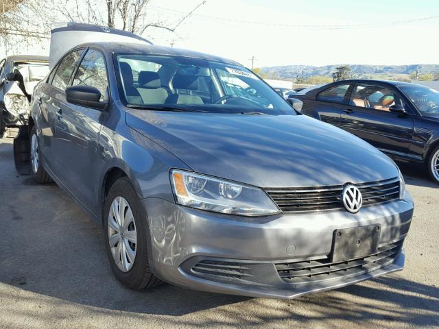 3VW2K7AJ9EM316257 - 2014 VOLKSWAGEN JETTA BASE GRAY photo 1