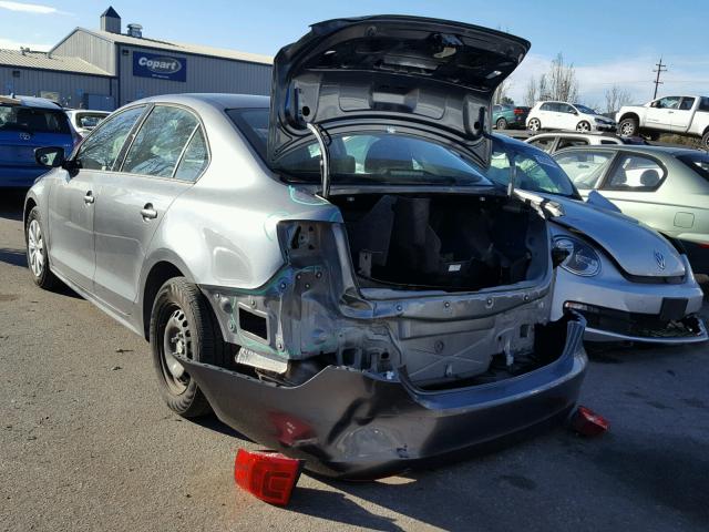 3VW2K7AJ9EM316257 - 2014 VOLKSWAGEN JETTA BASE 灰色 照片 3