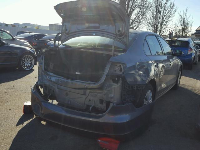 3VW2K7AJ9EM316257 - 2014 VOLKSWAGEN JETTA BASE 灰色 照片 4