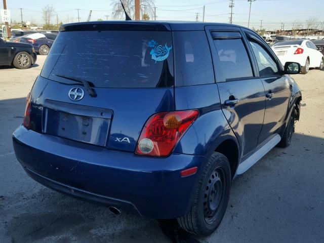 JTKKT624X50126790 - 2005 TOYOTA SCION XA BLUE photo 4