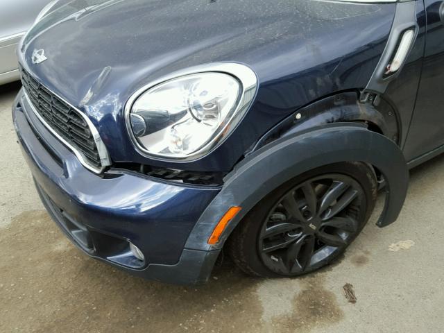 WMWZC3C52CWL86104 - 2012 MINI COOPER S C BLUE photo 9