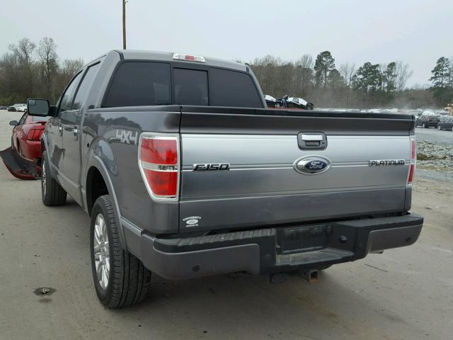 1FTFW1ET1DFD75805 - 2013 FORD F150 SUPER GRAY photo 3