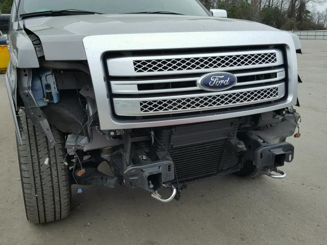 1FTFW1ET1DFD75805 - 2013 FORD F150 SUPER GRAY photo 9