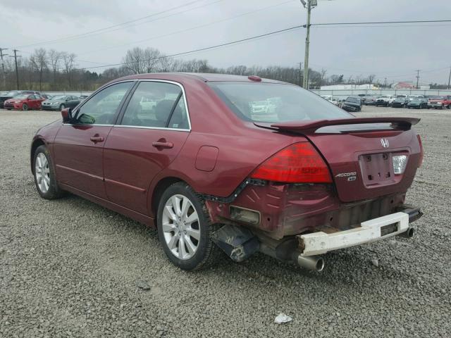 1HGCM66586A030987 - 2006 HONDA ACCORD EX MAROON photo 3