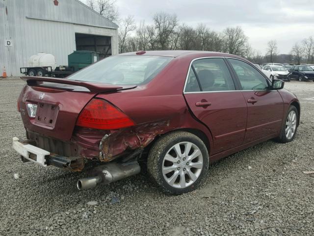 1HGCM66586A030987 - 2006 HONDA ACCORD EX MAROON photo 4