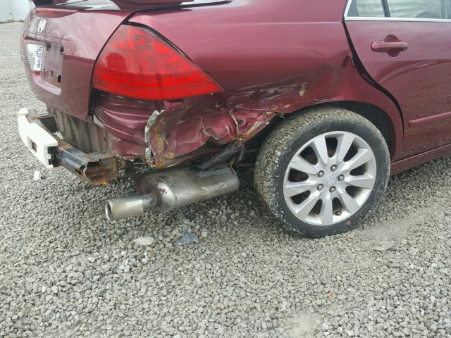 1HGCM66586A030987 - 2006 HONDA ACCORD EX MAROON photo 9