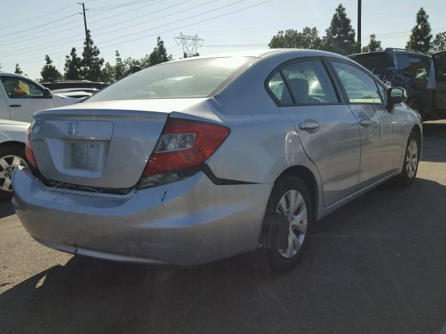 19XFB2F50CE349819 - 2012 HONDA CIVIC LX SILVER photo 4